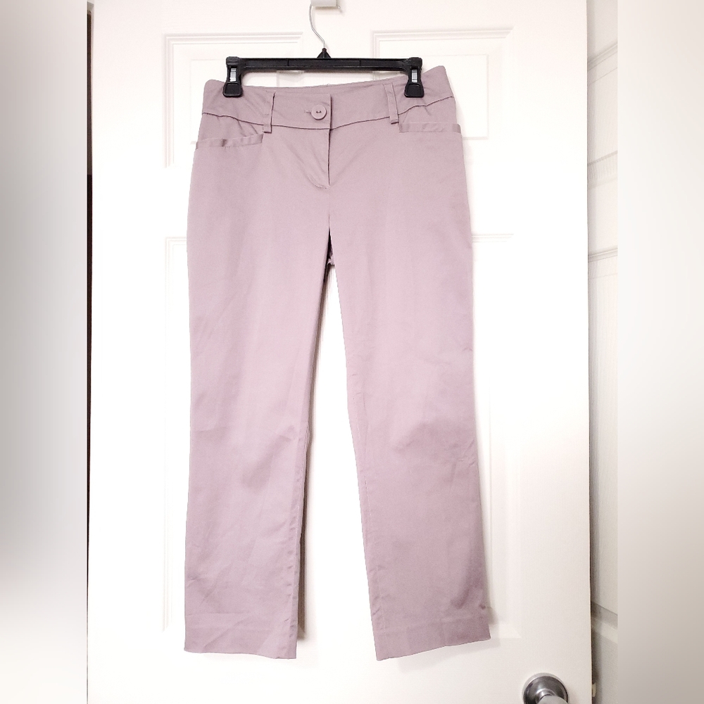 RW&CO cotton cropped pants suit bottoms lilac purple grey 4 fits XS pastel